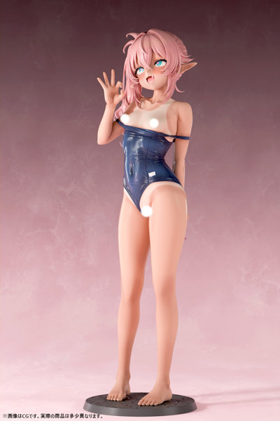肉感少女 スク水日焼けのちっぱいエルフ ミーナ 1/5スケール-3