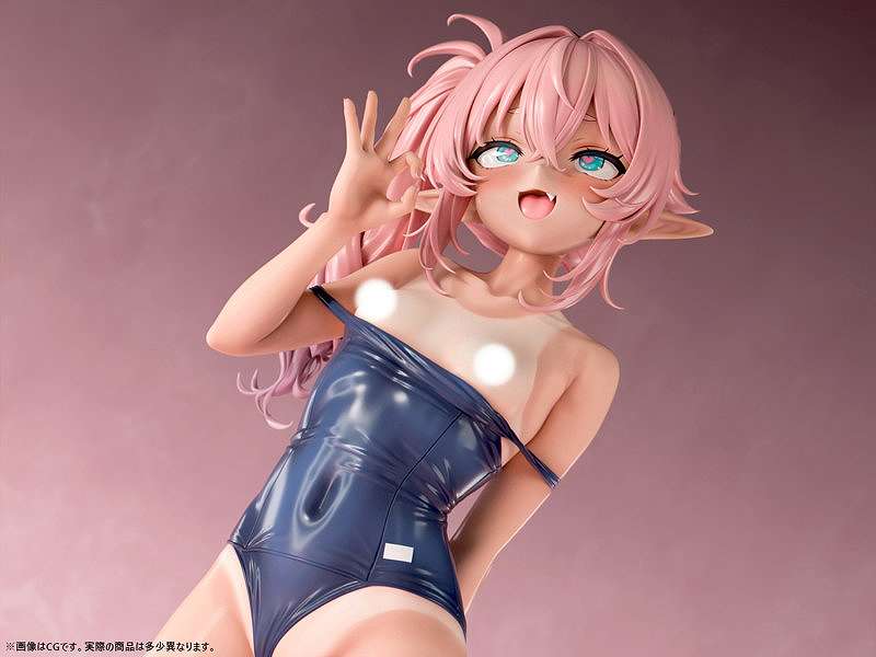 肉感少女 スク水日焼けのちっぱいエルフ ミーナ 1/5スケール-16