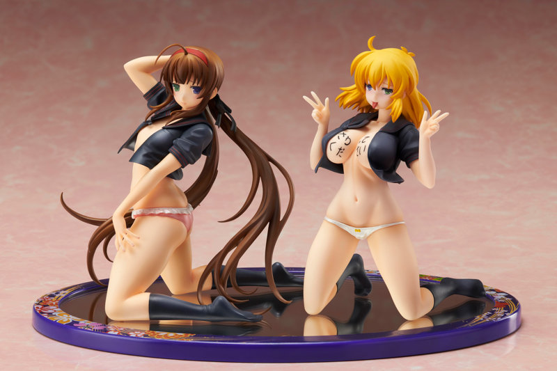 【再販】『閃乱カグラ NEW WAVE Gバースト』 ＜復刻版＞両備×両奈 素肌セーラー服Ver.セット 極美Girls Slender Gramorous 1/10スケール-1