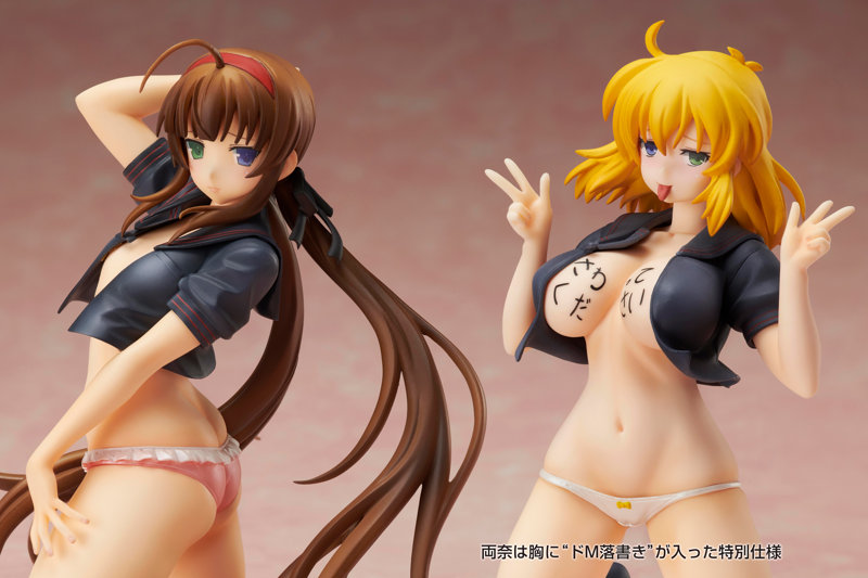 【再販】『閃乱カグラ NEW WAVE Gバースト』 ＜復刻版＞両備×両奈 素肌セーラー服Ver.セット 極美Girls Slender Gramorous 1/10スケール-2