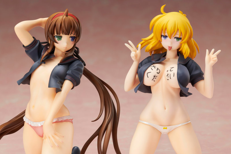 【再販】『閃乱カグラ NEW WAVE Gバースト』 ＜復刻版＞両備×両奈 素肌セーラー服Ver.セット 極美Girls Slender Gramorous 1/10スケール-3