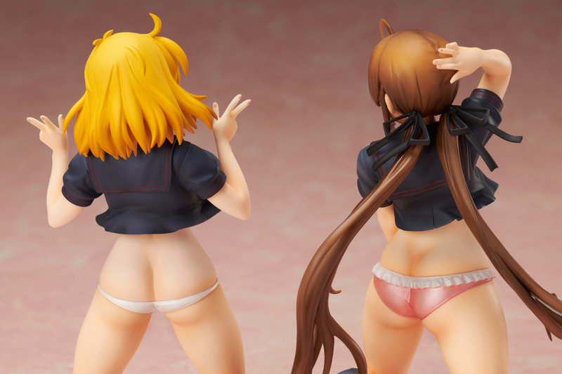 【再販】『閃乱カグラ NEW WAVE Gバースト』 ＜復刻版＞両備×両奈 素肌セーラー服Ver.セット 極美Girls Slender Gramorous 1/10スケール-5