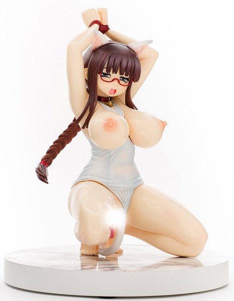 アキラちゃん・スク水ねこみみver.萌え艶White(1/6スケールPVC)-1