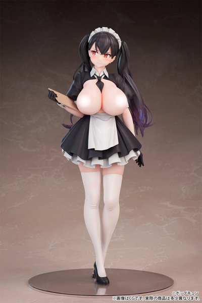 ポップキュン イラスト「高時給メイドカフェ店員さん」脱衣ver. 1/6スケール-1