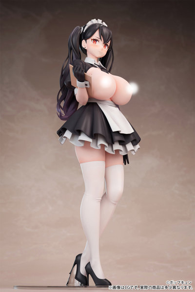 ポップキュン イラスト「高時給メイドカフェ店員さん」脱衣ver. 1/6スケール-11
