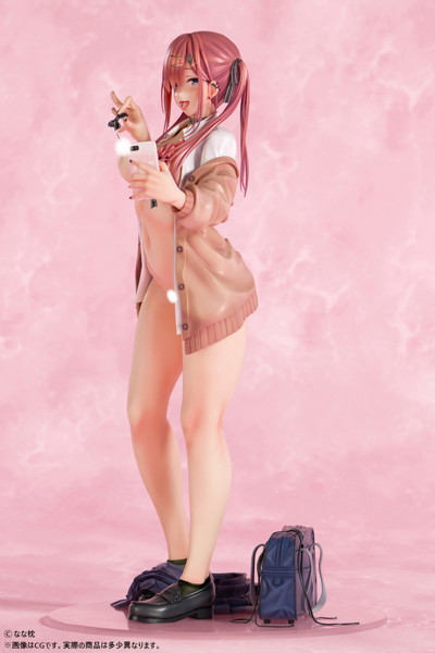 なな枕「ピアスを見せてくれる赤髪ギャルちゃん」素顔ver. 1/5スケール-5