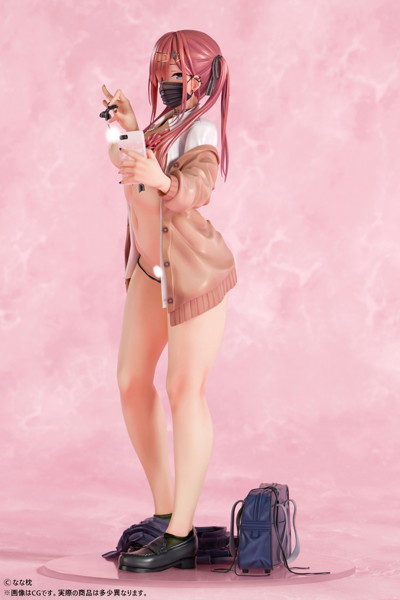 なな枕「ピアスを見せてくれる赤髪ギャルちゃん」マスクver. 1/5スケール-5