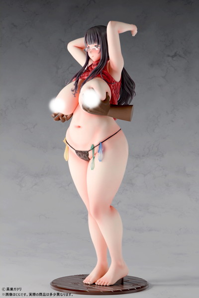 黒巣ガタリ『ワイルド式日本人妻の寝取り方』鴨添楓 眼鏡有りver. 1/4スケール-4
