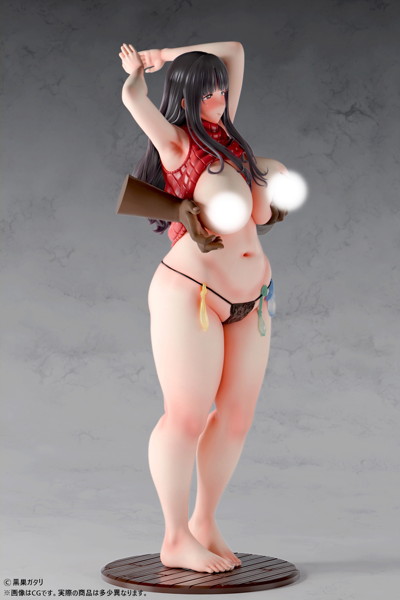 黒巣ガタリ『ワイルド式日本人妻の寝取り方』鴨添楓 眼鏡無しver. 1/6スケール-3