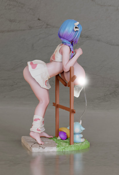 牛に餌をやる 1/6スケール塗装-22