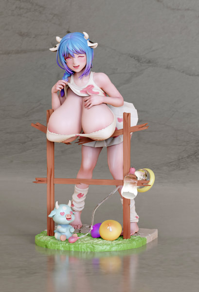 牛に餌をやる 1/6スケール塗装-26