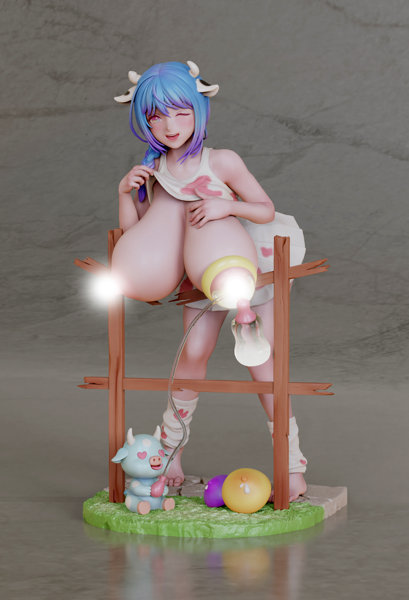 牛に餌をやる 1/6スケール塗装-18