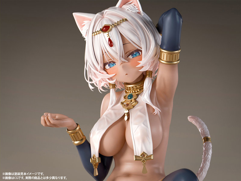 肉感少女 褐色猫娘 マウ 1/6スケール未塗装出力品 ガレージキット-1