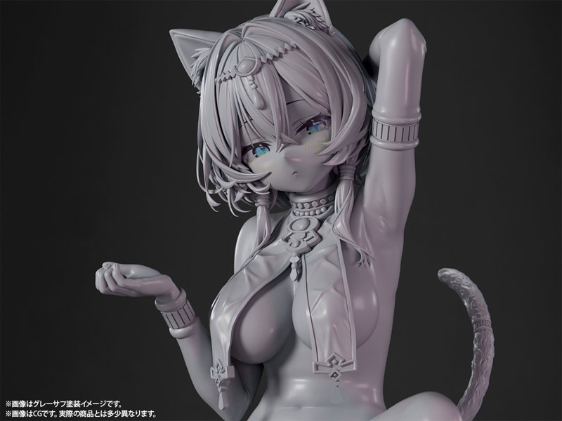 肉感少女 褐色猫娘 マウ 1/6スケール未塗装出力品 ガレージキット-8