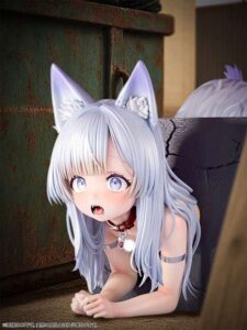 肉感少女 壁尻 ちび狐娘 こまち 1/5スケール塗装済み完成品フィギュア