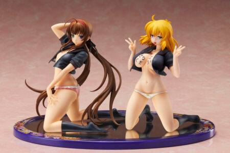 【再販】『閃乱カグラ NEW WAVE Gバースト』 ＜復刻版＞両備×両奈 素肌セーラー服Ver.セット 極美Girls Slender Gramorous 1/10スケール塗装済み完成品フィギュア